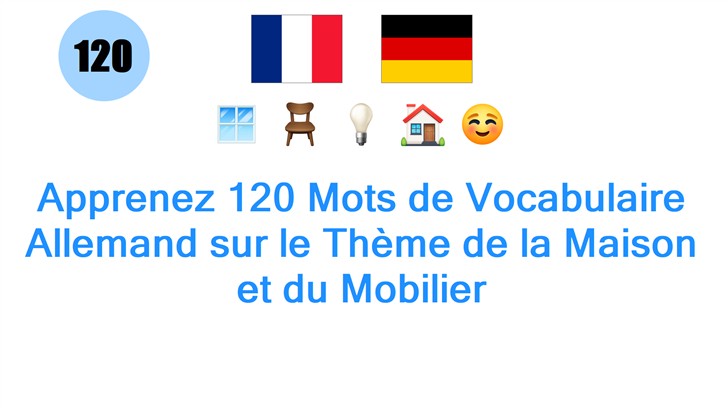 Apprenez 120 Mots de Vocabulaire Allemand sur le Thème de la Maison et du Mobilier
